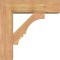 Ekena Millwork Balboa Block Smooth Bracket w/ Offset Brace, Western Red Cedar, 7 1/2"W x 26"D x 26"H BKT0806X26X26BOA05SWR - alternate 3